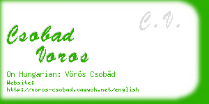 csobad voros business card