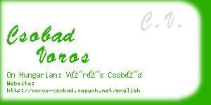 csobad voros business card